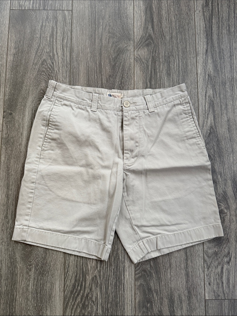 J. Crew - Flat Front 100% Cotton Shorts in Stone/Cream - Size 32